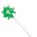 Pinwheel w/ Logo, Palm Leaf with Cross Plastic 4" dia
